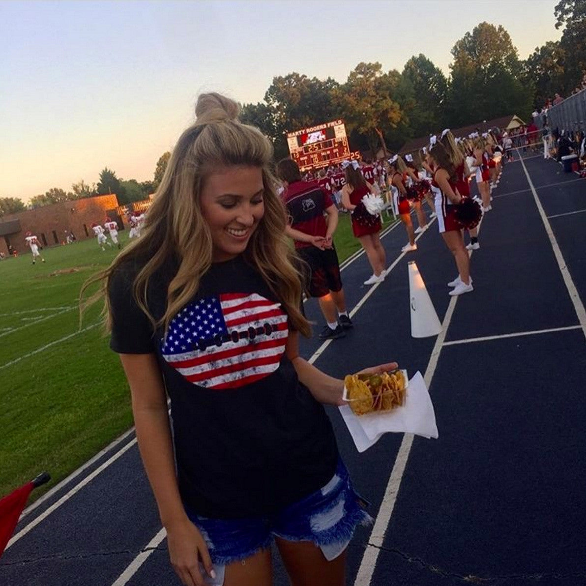 American Flag Football Shirt