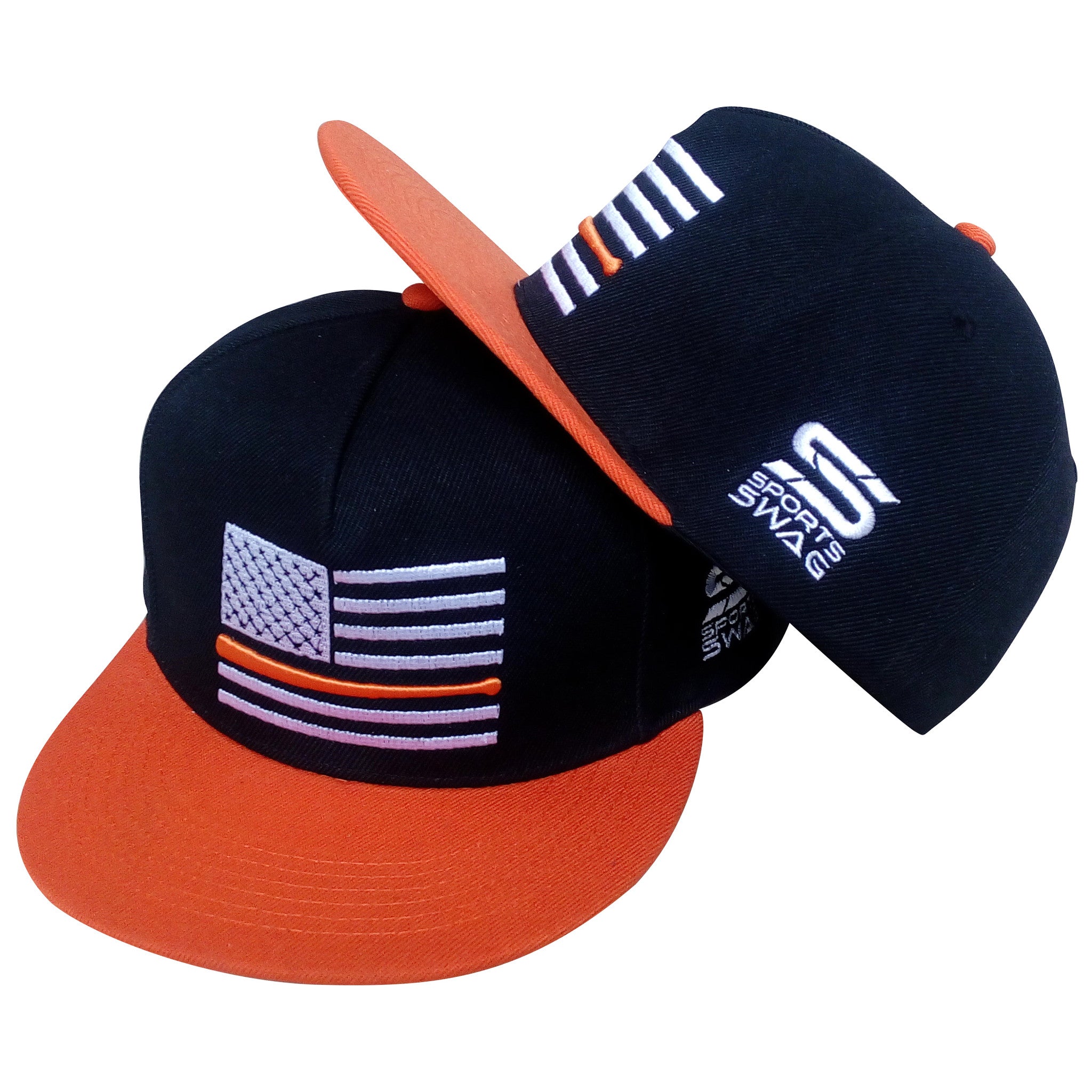 America's Pastime Orange and Black Snapback