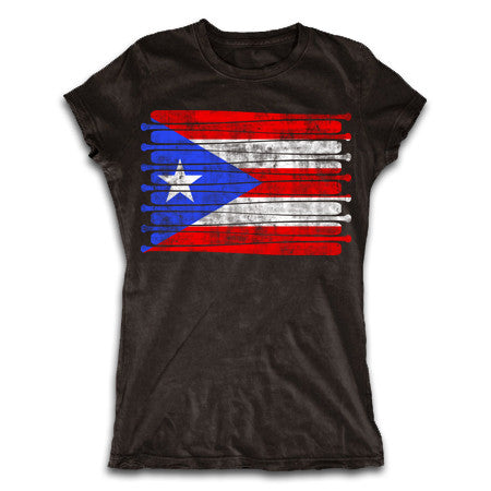 Puerto Rico Baseball Flag Shirt