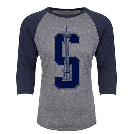 Seattle Space Needle 3/4th Sleeve Raglan