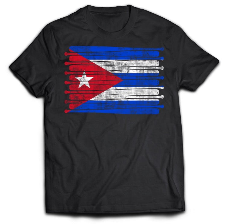 Cuba Baseball Pastime Flag T-Shirt