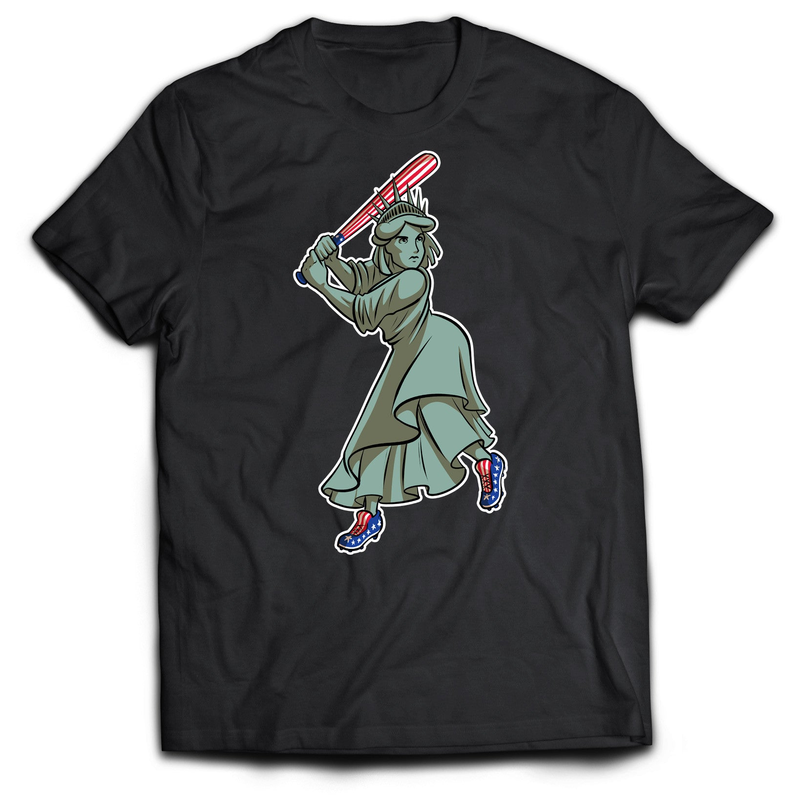 Lady Liberty Baseball T-Shirt