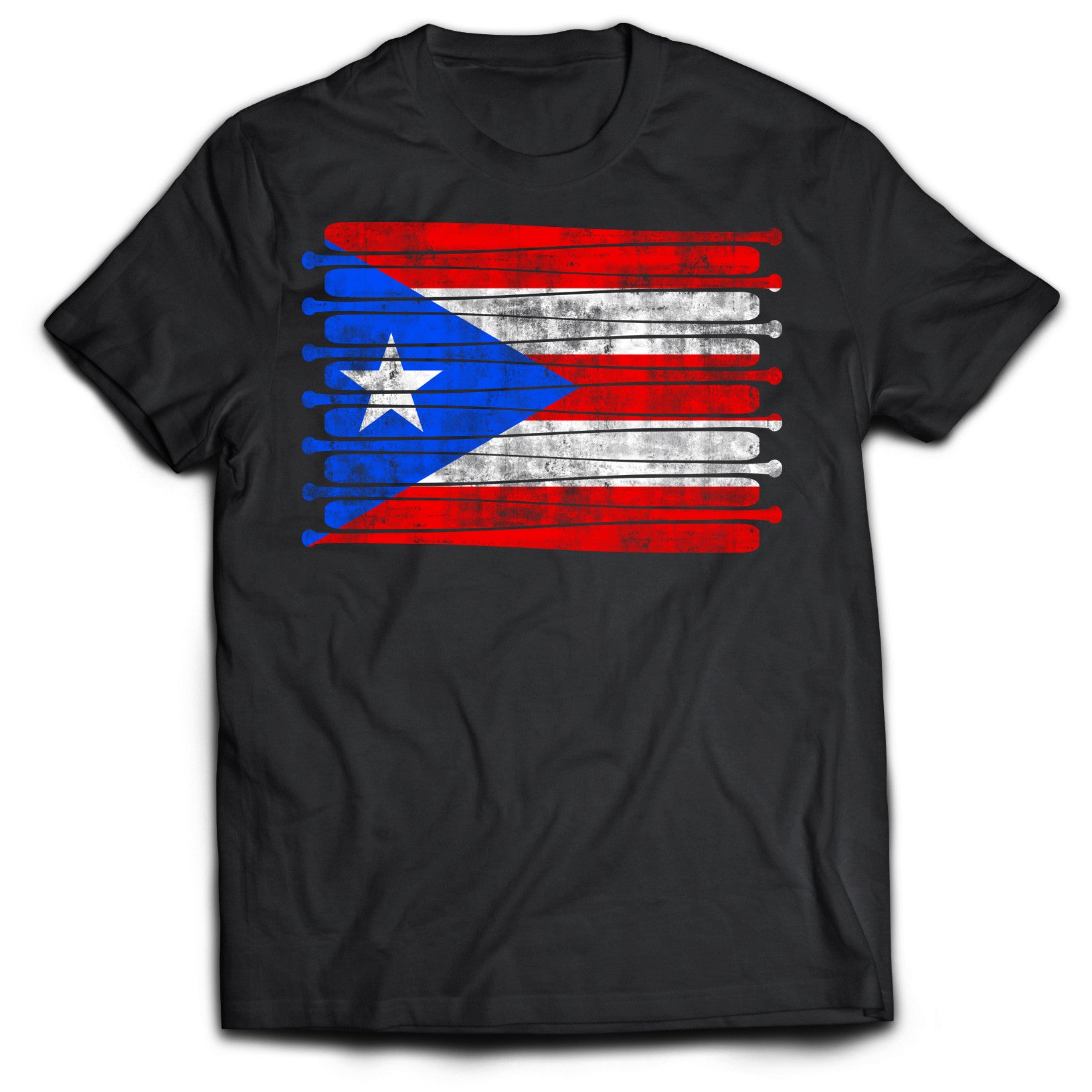 Puerto Rico Baseball Flag Shirt